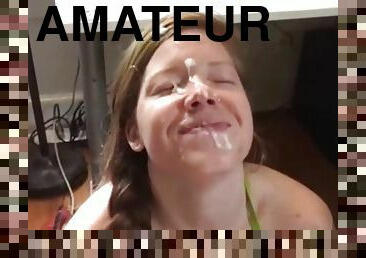 amateur, fellation, milf, compilation, sur-le-visage