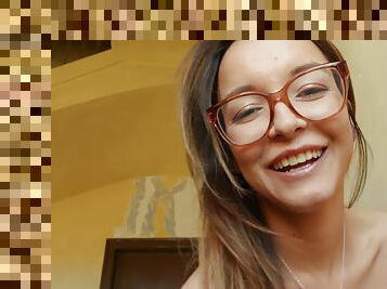 Cold Outside Smoking Hot Indoors - nerd blonde in glasses vs Jordi El Nino Polla