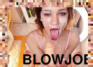 She warns you when to blow, first class POV blowjob