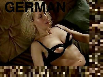 German wife Cordula in black stockings