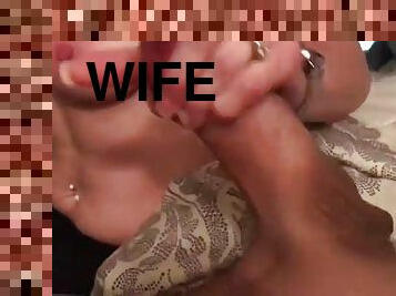 Unfaithful wife from www.maturedating.club masturbates a big cock