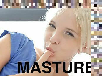 masturbation, ados, pornstar, blonde, lingerie, ange, petite, petits-seins