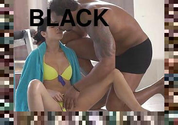 BLACK4K. Kinky Swim Teacher Interracial Lesson With Babe