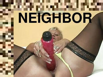 Horny neighbor fucks mature lady!