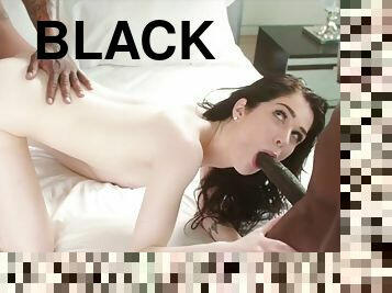BLACKED Evelyn Claire Takes on two BIG BLACK COCK's - Evelyn claire
