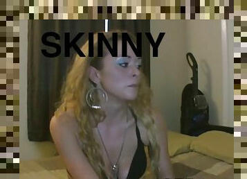 Skinny hooker blonde fucks us boneheads