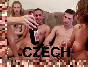 Czech Anal Hardcore College Group Sex featuring Kristine Crystalis