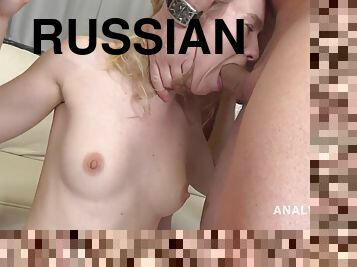 rosyjskie, chude, anal, robienie-loda, nastolatki, głębokie-gardło, podwójnie, sperma, dupa, jaja