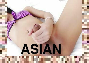 Asian tranny solo strokes