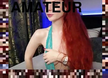 Redhead on webcam