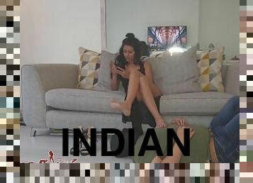 indien, pieds, chienne, collège, maîtresse, domination, femme-dominatrice