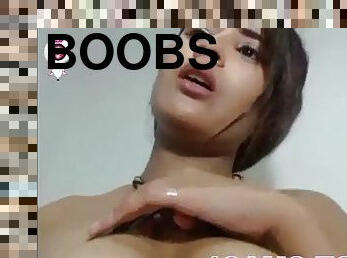 Big boobs and hard nipples leaking milk on 4cams.top
