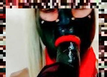 amatør, pikslikkeri, bøsse, dildo, latex, solo, glamour, maske, suttende