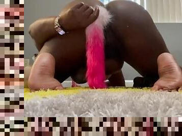 Ebony women with pink tail and hot ass