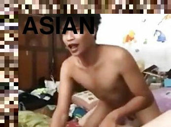 Asian couple fucked after masturbators