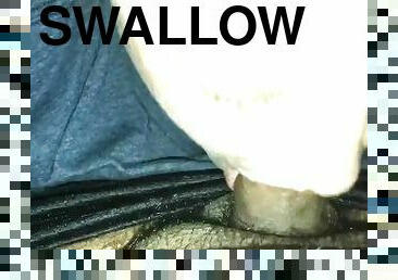 Hot girlfriend swallows