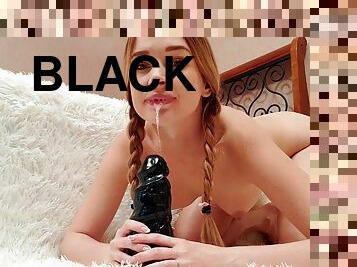 Kaisa Nord runs a sex experiment with a fat black dildo