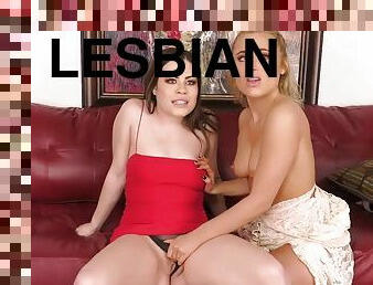 Dirty lesbian fuck with natural babes Lindsey and Veronica making pussies