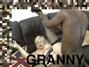 Granny Has Interracial Ass Sex Intercourse