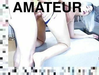 cuatro-patas, amateur, anal, adolescente, hardcore, casero, pareja, rubia