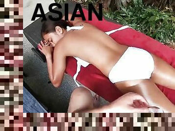 Homemade video of horny Asian Euro amateur teen couple having wild sex