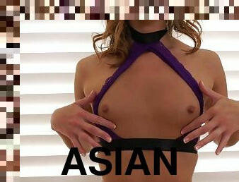 asiatique, culotte, percé, solo