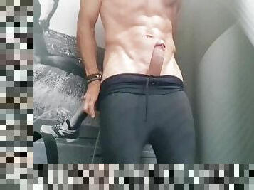 Watch Me Stroke and spit in my Cock in a Public Dressing Room! - Hotsportfitboy