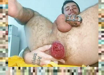 extremo, fisting, grande, anal, hardcore, gay, pés, dildo, gay-adolescente, inserção