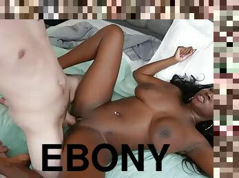 Ebony stepmom, deep throat stepson, missionary be4