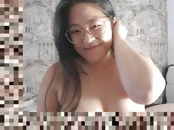 Thick Asian JOI Strip Australian Slut helps you cum in the morning