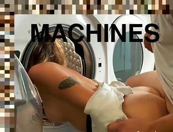 Cutie Got Stuck Doggy Style In The Washing Machine And Got A Dick In H