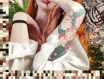 amateur, rousse, webcam, fétiche, solo, tatouage