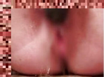 Horny slut squirts like a fountain from toy (censored)