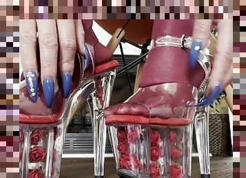 Sexy ASMR Stripper High Heels Scratching/Long Nails Fetish ????????