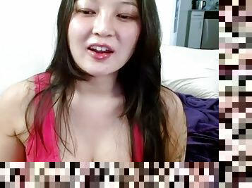 Your Asian stepmom helps you cum