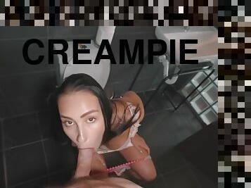 Day 12.2 - Messy Creampie In Step Mom Hot Shower Sex In Hotel With Step Son