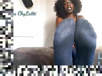 amateur, ébène, black, pieds, fétiche, humiliation, domination