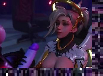 Mercy Fucked By Futanari And Getting Creampie In Castle  Futa Overwatch Hentai 4k 60fps