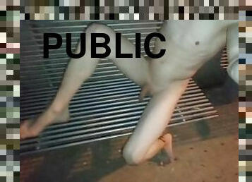 Walking totally naked and barefoot in public