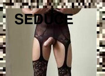 Cute sissy boy in lingerie will seduce you