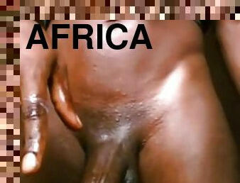 AFRICAN SOLO BOY BUSTING A HUGE CUM