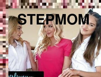 extrême, infirmière, chatte-pussy, lesbienne, milf, ados, maman, baby-sitter, trio, blonde