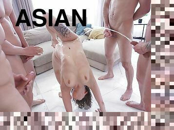 asiatique, gros-nichons, pisser, chatte-pussy, maigre, anal, ejaculation-sur-le-corps, énorme-bite, ados, hardcore