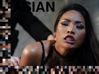 asiático, cona-pussy, pénis-grande, estrela-porno, rede-de-pesca, deslumbrante, prisão-prison