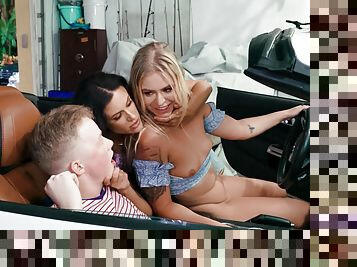 Car Squirter Makes Nice With Mean MILF Threesome Video With Jimmy Michaels, Penny Barber, Krissy Knight - RealityKings