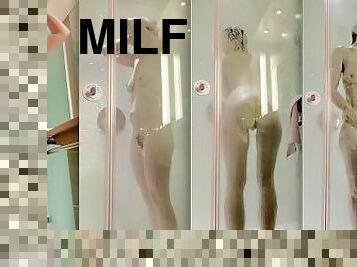 mandi, amateur, milfs, ibu, orang-german, mandi-shower, solo, rambut-perang, payu-dara-kecil