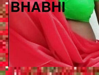 POV hot bhabhi in red saree