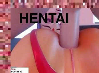 lésbicas, penetração-de-braço, hentai