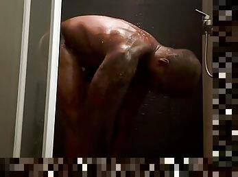 BBC shower stroking  