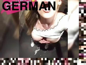 German girl caught masturbating in public on snapchat